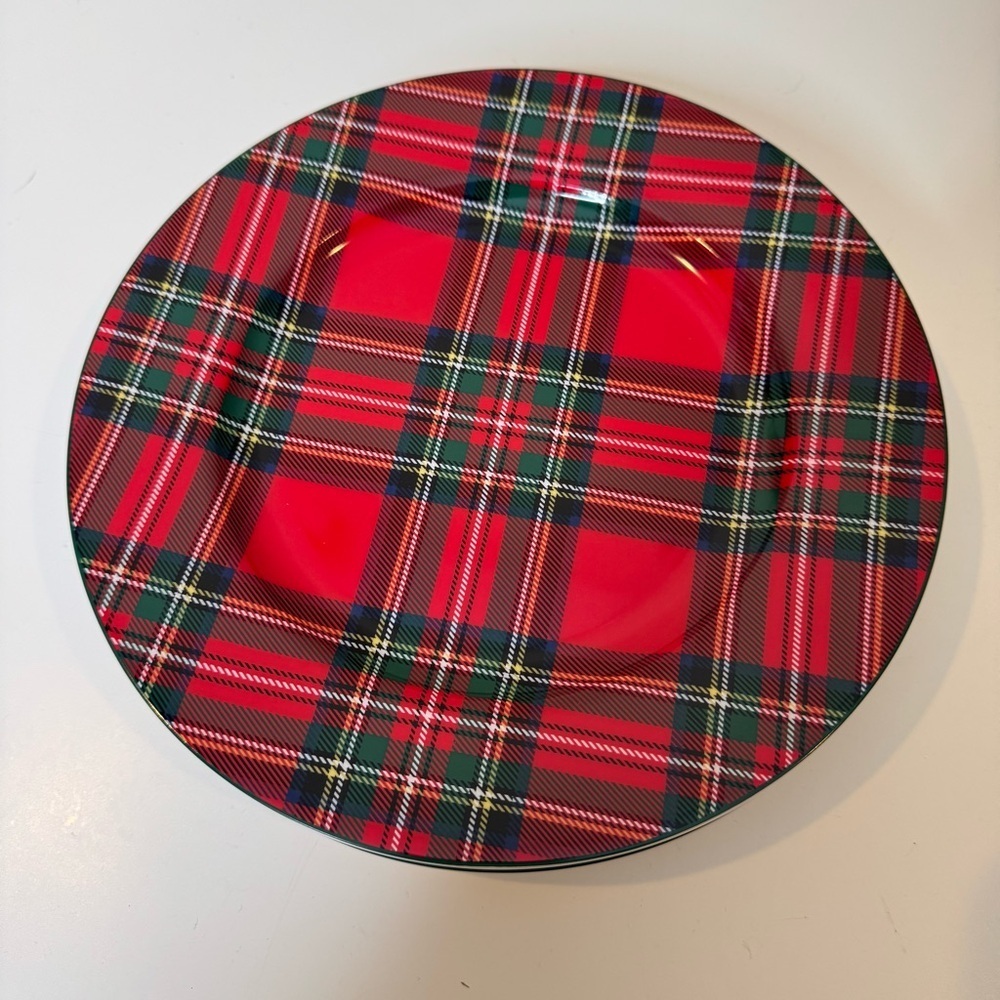 Mikasa Red Plaid Salad Plate